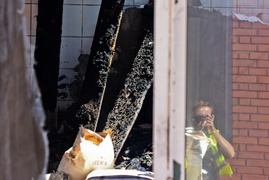 Pożar piekarni w Milejewie