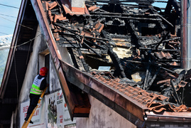 Pożar piekarni w Milejewie