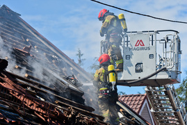 Pożar piekarni w Milejewie