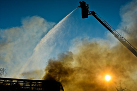 Pożar lakierni przy Grochowskiej