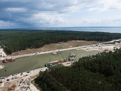 Kanał żeglugowy na Mierzei już jest pogłębiany
