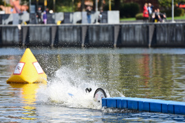 Rowerem po kładce i do wody