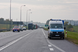Ciężarówka spłonęła na S22, silnik mana eksplodował podczas jazdy