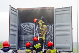 Ciężarówka spłonęła na S22, silnik mana eksplodował podczas jazdy