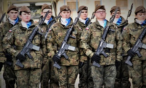 Kolejne szeregi terytorialsów po przysiędze