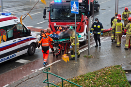 Brakowało karetek, pomogli strażacy