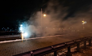 Na pokazie fajerwerków elblążanie przywitali nowy rok