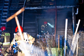 Pożar domu na Suwalskiej