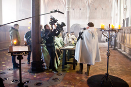 Jagiełło w meleksie, rycerz ze smartfonem, światła, kamera, akcja!