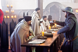 Jagiełło w meleksie, rycerz ze smartfonem, światła, kamera, akcja!