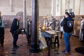 Jagiełło w meleksie, rycerz ze smartfonem, światła, kamera, akcja!