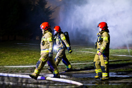 Płonął drewniany dom w Próchniku