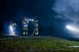 Płonął drewniany dom w Próchniku