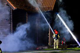 Płonął drewniany dom w Próchniku