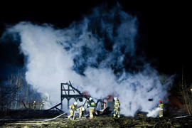 Spłonął dom podcieniowy w Kamienniku Wielkim