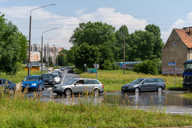Na Elbląg spadła ściana deszczu  (aktualizacja) 