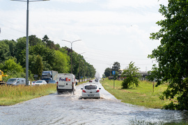 Na Elbląg spadła ściana deszczu  (aktualizacja) 