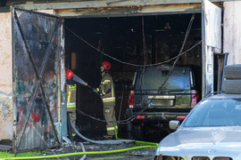 Na Łęczyckiej płonął warsztat