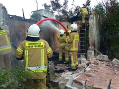 Pożar pustostanu w Tolkmicku
