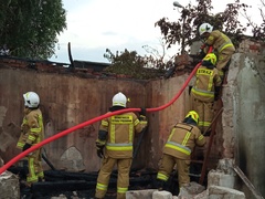 Pożar pustostanu w Tolkmicku