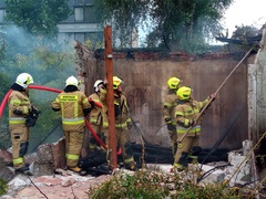Pożar pustostanu w Tolkmicku