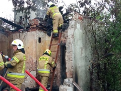 Pożar pustostanu w Tolkmicku