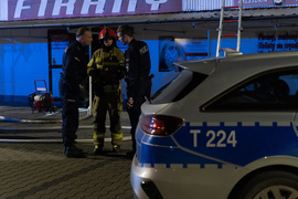 Pożar pawilonu na targowisku