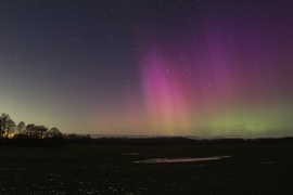 Zorza polarna nad Elblągiem i regionem