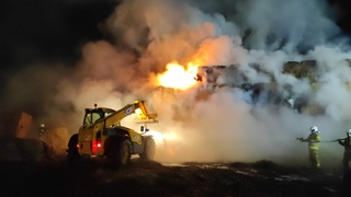 Pożar na terenie miejskiej kotłowni