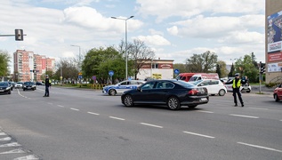 Zderzenie trzech aut na Grunwaldzkiej