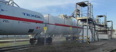 Wyciek gazu z cysterny, która przyjechała z Rosji