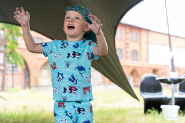 Obiad i kolacja na trawie w obiektywie