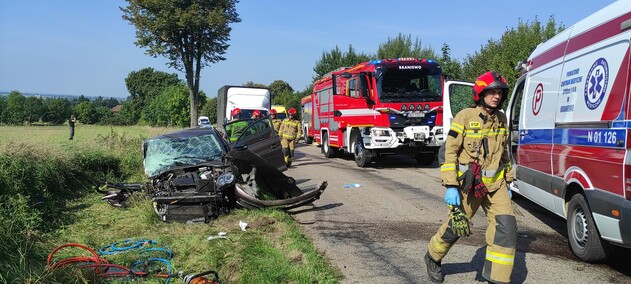 Poważny wypadek drogowy w okolicach Płoskini