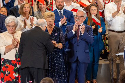 Jarosław Kaczyński w Elblągu. O prawach kobiet i dogonieniu Danii