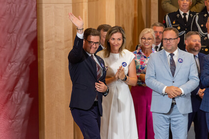 Jarosław Kaczyński w Elblągu. O prawach kobiet i dogonieniu Danii