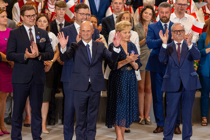 Jarosław Kaczyński w Elblągu. O prawach kobiet i dogonieniu Danii