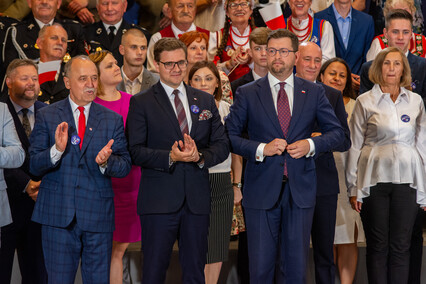 Jarosław Kaczyński w Elblągu. O prawach kobiet i dogonieniu Danii