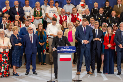 Jarosław Kaczyński w Elblągu. O prawach kobiet i dogonieniu Danii