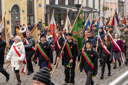 Elblążanie uczcili 105. rocznicę odzyskania niepodległości