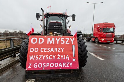 Protest rolników w Elblągu. \"Sprowadzanie towarów z Ukrainy nas rujnuje\"