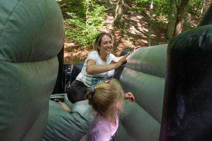 „Mama, dawaj“. Zobacz zdjęcia z Jump&Run w Bażantarni