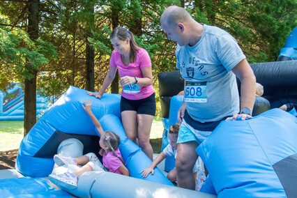 „Mama, dawaj“. Zobacz zdjęcia z Jump&Run w Bażantarni