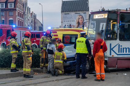 Zderzył się z tramwajem