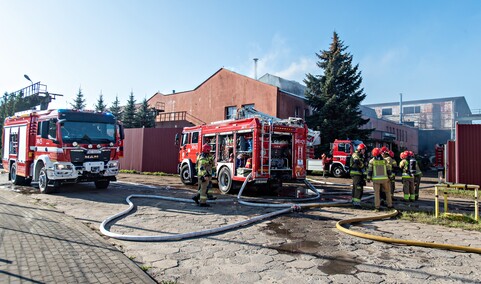 Pożar na terenie starej odlewni