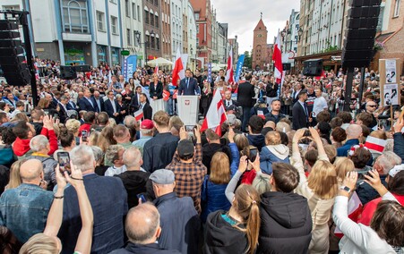 Rafał Trzaskowski w Elblągu. „Tych podziałów naprawdę już wystarczy”