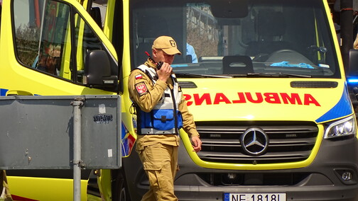 Pomoc strażaków na rzece