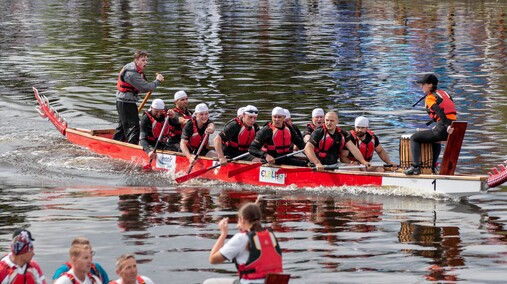 Smocze regaty na elbląskiej rzece