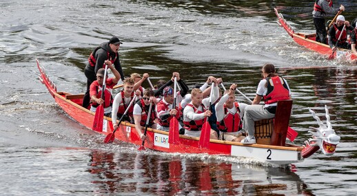 Smocze regaty na elbląskiej rzece