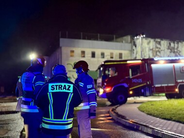 Pożar sortowni śmieci w Elblągu