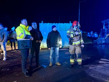 Pożar sortowni śmieci w Elblągu